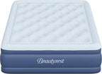 Beautyrest Supreme Air, Queen Size Air Mattress with Built-in Pump, Raised Inflatable Bed for Adults, Puncture-Resistant Vinyl, Auto Shut-Off, 650lb Support, Guest Bed, Camping Airbed, 3-Year Warranty