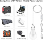 Apowking Bulbs R100 Power Bank Station, R100 Power Bank Power Station Generator Led Light Portable Emergency Lighting, Easy to use