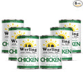 Werling & Sons Canned Chicken 14.5 Oz– Fully Cooked, Ready to Eat | Premium Quality, Recipe-Ready Canned Meat | 5-Year Shelf Life | Pantry Staple for Camping, Survival & Emergency Use | Made in USA | Pack of 6