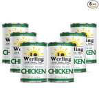 Werling & Sons Canned Chicken 14.5 Oz– Fully Cooked, Ready to Eat | Premium Quality, Recipe-Ready Canned Meat | 5-Year Shelf Life | Pantry Staple for Camping, Survival & Emergency Use | Made in USA | Pack of 6