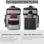 Expandable Tactical Lunch Box, Large Insulated Lunch Cooler Bag Heavy Duty Leakproof Lunch Pail for Men Adults Work Office Outdoor Picnic Trips,16L,Grey