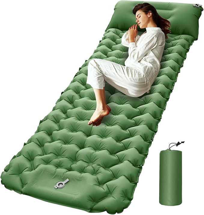 Inflatable Sleeping Pad for Camping | Compact Blow Up Portable Airbed Mattress,Lightweight Backpacking Sleep Mat - for Outdoor Travel Backpacking Hiking Tent Car Truck SUV Women Men