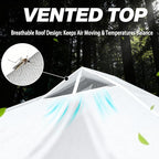 SANWAY 10x10 Pop Up Canopy Tent with Sidewalls x 4 – Easy Setup Canopy Tent, Waterproof, UV-Resistant, Portable with Carry Bag for Outdoor Events, Camping, and Backyard Parties – Silver White
