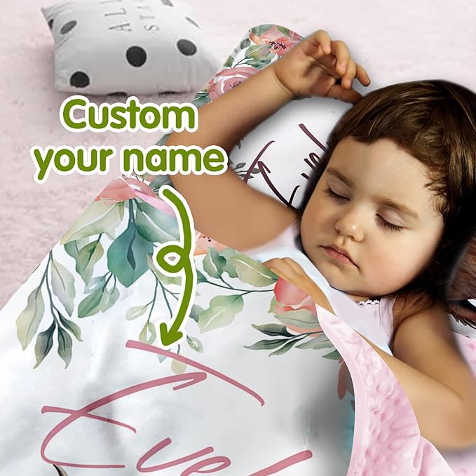 Custom Toddler Nap Mat for Preschool, Personalized Name Kids Sleeping Bag with Highland Cow Pattern for Daycare, Roll Up Sleeping Mat with Removable Pillow and Soft Dot Minky Blanke for Girls Camping
