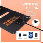 FlexSolar 15W Foldable Solar Panel Trickle Charger Maintainer Kits - 12V DC & USB Output with Built-in Controller Includes Cigarette Lighter, Alligator Clips, O-Rings,OBDII Connector for Car, Truck
