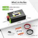 1500W Pure Sine Wave Power Inverter - Car Power Inverter 12v to 110v,Converter with 2 AC Outlets,3000W Peak,LCD Display,Remote Control,Power Inverters for Vehicles,Converter for RV,Truck,Solar,Outdoor