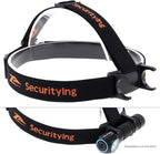 SecurityIng Elastic Headband Adjustable Headlight Strap with 400mm Head Fastening Strap for 22mm - 26mm Headlight Bracket, Nylon Headlamp Straps (1 Pack)