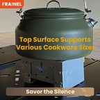 Mini Pocket Stove – Foldable German Style Emergency Furnace, Lightweight Portable Camp Stove for Backpacking, Snow Camping, Survival, Outdoor Cooking | Winter Picks