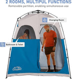 Instant Camping Shower Tent, Privacy Shelter, Portable Outdoor Sun Shelter for Camping Beach Hiking Fishing, 1 Room/2 Rooms