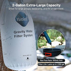 Gravity Water Filter System for Hiking, Camping, Travel, and Emergency Preparedness (1 Gravity Bag, 4 Water Filter Straw, 5 Squeezable 20-Oz Water Pouch)