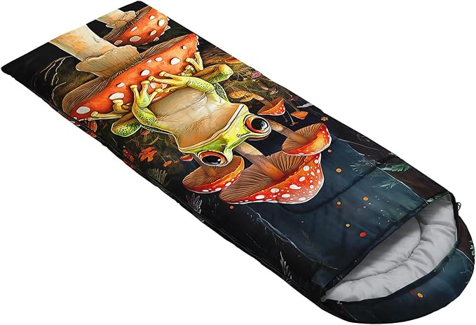 AILONEN Sports Basketball Sleeping Bag for Kids Boys,Warm and Cool Weather,Lightweight,Waterproof Backpacking,3D Galaxy Ball Print Sleeping Bag for Camping