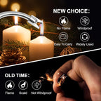 2 Pack Plasma Arc Electric Candle Lighters Rechargeable, Flexible Gooseneck Long Reach for Scented Candles, BBQ Grill &Camping - Windproof Design Lighters - Stocking Stuffers, Black & Blue