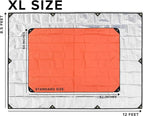Arcturus XL Survival Tarp - Insulated Reflective Thermal Camping Tarp - 8.5' x 12' (Orange)