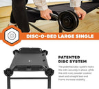 Disc-O-Bed Large Outdoor Modular 1 Person Single Camping Cot Portable Bed for Adults, Sleep Solution for Tents, Black