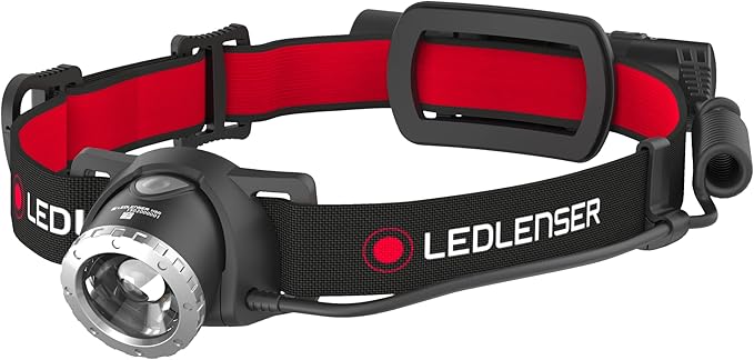 Ledlenser H8R Lightweight Headlamp - Black, 600 Lumens - 120-Hour Runtime Rechargeable Work Light - Patented Rapid Focus & Runners Headlamp