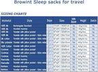 Browint Silk Sleeping Bag Liner, Silk Sleep Sack, Extra Wide 87"x43", Lightweight Travel Sheet for Hotels, More Colors for Option, Reinforced Gussets