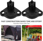 Gatuida 1set Copolymerized Pp Outdoor Tent Accessories Bottom Bracket for Tent Feet Black Tent Replacement Base Bottom Mounting Bracket 4pcs