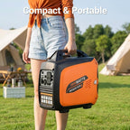 2800-Watts Portable Inverter Generator, Gas Generators for Home Use, Camping, Super Quiet Emergency Home Backup, with Fuel Shut Off, 1.1Gal Fuel Tank, 39Lbs, EPA Compliant