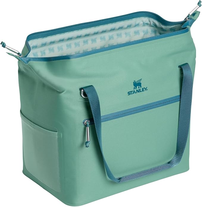 Stanley All Day Julienne Max Soft Cooler Bag and Lunch Box 20 Quarts | 30 Can Cooler with Handles and Strap | Stays Cold for a Day | Insulated Travel Bag with Zipper | BPA-Free | Spring Green