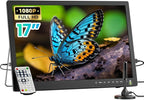 NORTHING 1080P 12 Volt Portable TV with Antenna/USB/HDMI/AV, for Camping Home Kitchen Power Outage, Sleep Timer (Inches, 17)