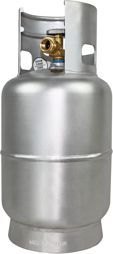 Flame King 10LB Aluminum Propane Tank with OPD Valve, Corrosion-Resistant and Rust-Free, Lightweight, Great for Marine Applications, Grills and BBQs, Camping, Fishing, & Outdoor Activities