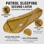 MT Military Modular Sleeping System, 3-Layer, Cold Weather Sleeping Bag, Waterproof Bivy Cover, Vacuum Compression Sack