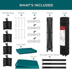 Best Choice Products 10x10ft Pop Up Canopy Tent with Sidewall, 1 Person 1 Minute Set Up, Carry Case, 4 Weight Bags - Cerulean