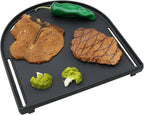 Uniflasy Cast Iron Half Grill Cooking Griddle for Coleman RoadTrip Swaptop Grills LX LXE LXX, Non-Stick Flat Cooking Pan BBQ Accessories, 1 Pack