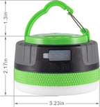 LIT-PaTH LED Camping Lantern, Rechargeable Light with Magnet Base, 2200 mAh, Survival Kit for Emergency, Hurricane, Outage, Medium Green, 1 Pack