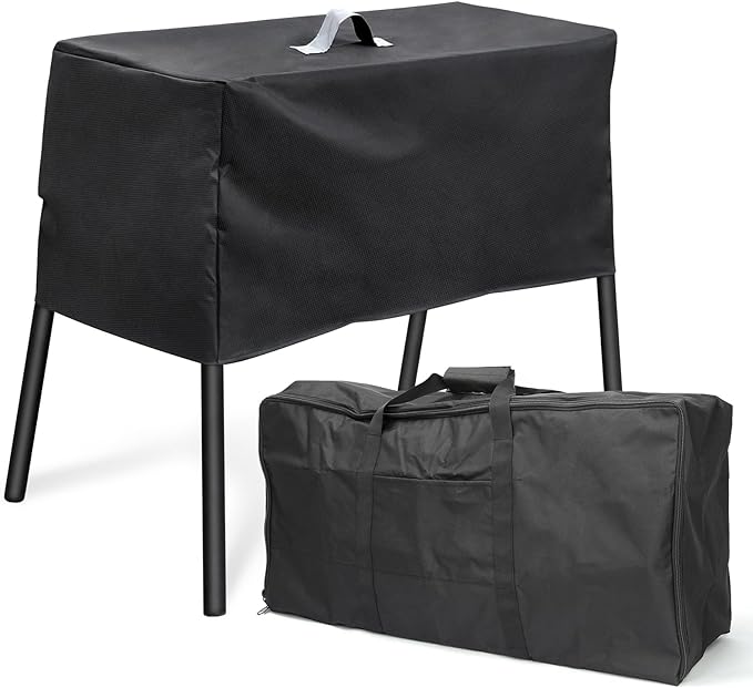 QuliMetal Patio Cover and Carry Bag for Camp Chef 2 Burner Stove, Stove Grill Cover and Carry Bag for Camp Chef Stove EX60P, EX60LW, EX60PP, EX60B, EX280LW, EX170LW, Gas One B-5000 B-4545 B-4900