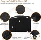 NettyPro Griddle Cover for Blackstone 28" Griddle with Single Shelf, Waterproof Heavy Duty 2 Burner Flat Top Gas Grill Cover 28" Cooking Station Camping, Black