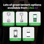 LitezAll 3500 Lumen Rechargeable Lantern – LED Lantern Rechargeable with Power Bank, Dimmable Camping Lantern, Rechargeable Lanterns for Power Outages & Camping