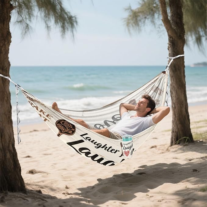 Camping Hammock Kitchen Forks Spoons Heart Single Portable Hammocks 500 lb Upgraded Thickened with Tree Straps and Attached Carry Bag,Perfect for Outdoor,Indoor,Beach,Camping,Travel