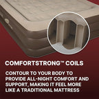 Coleman SupportRest Double-High 18" Queen Air Mattress | Indoor and Outdoor Raised Airbed with 120V Rechargeable Air Pump | Blow Up Air Mattress for Camping