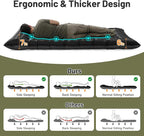 KASBAH Double Inflatable Camping Sleeping Pad,Thick 6 inch 2 Person Ultralight Sleeping Mat with Built-in Foot Pump and Pillow,Camping Essentials for Hiking,Backpacking,Traveling, Tent