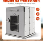 REDCAMP 14"H Foldable Camping Oven with 2 Tier Grill, Stainless Steel Portable Camping Stove for Baking Cinnamon Rolls, Breads and Muffins with Wood Burning Fire,Propane Stoves,Campers,Baking BBQ