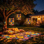 Colorful Sunflower Glow Solar Garden Lantern, Twinkle Halo Lantern, 2026 Waterproof Outdoor Solar Powered Hanging Light for Garden, Let Your Garden Bloom with Light After Sunset (A1-2PCS)