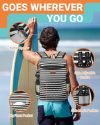 Soft Cooler Backpack 30 Cans/45 Cans, Backpack Coolers Insulated Leak Proof Thermal Lunch Backpack for Men Work Small Cooler Bag Beach Travel Picnic Drink Beverage Beer