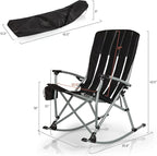Picnic TIME NCAA Unisex-Adult NCAA Outdoor Rocking Camp Chair, XL Heavy Duty Camping Chair for Adults