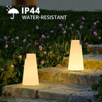 2 Pack Outdoor Lamps, NiceBuy Rechargeable Outdoor Lanterns Table Lamp with IP44 Waterproof, Battery Operated Portable Hanging Cordless Outdoor Lamp RGB Colors for Patio Camping Balcony Porch