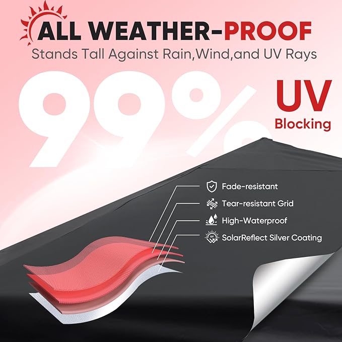 Sekey 10x10 Pop Up Canopy with One Push Setup-Easy Up Canopy with 99% UV Blocking - Instant Outdoor Sun Shade for Events, Parties, Camping- Commercial Gazebo with Weight Bags,Wind Proof&Waterproof