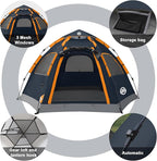 ADSMART Instant Tents for Camping 2/3/4/5 Person Tent Waterproof Easy Setup Sets Up Backpacking Tents with Carry Bag for Outdoor Hiking
