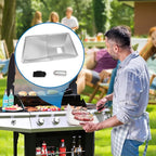 Uniflasy Grease Tray with Catch Pan and Foil Liner Universal fits Nexgrill, Dynaglo, Cuisinart, Charbroil, Kenmore,BHG,Master,Expert Gas Grill,Drip Tray Pan for 2/3/4 Burner Grill 10Pcs Aluminum Liner