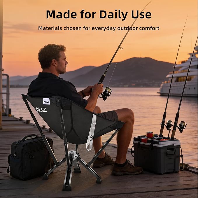 Folding Outdoor Chair — Easy Outdoor Comfort, Simple One-Piece Design, Stable Aluminum Frame, Relaxed Seating for Backyard, Camping & Everyday Use