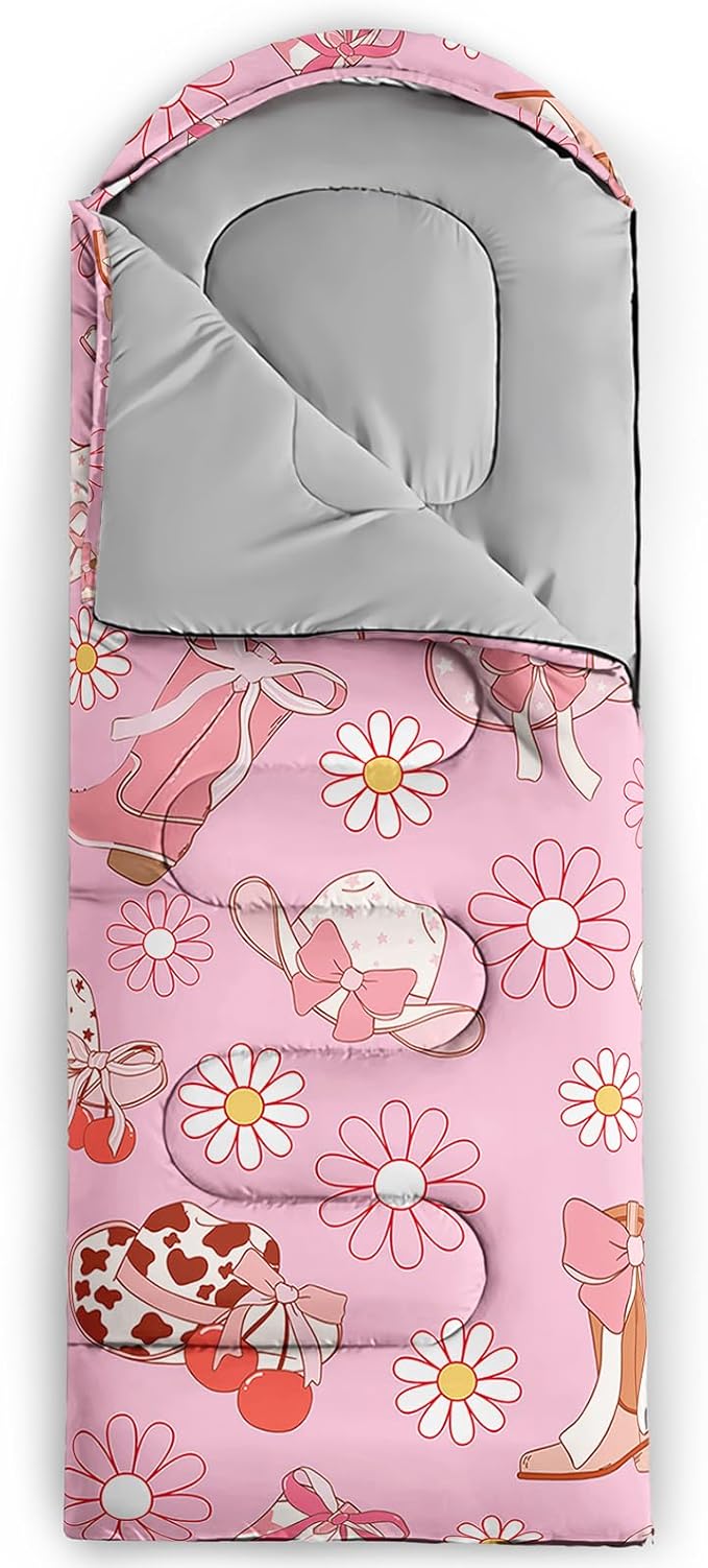 QOOMO Camping Sleeping Bags,3 Season Warm & Cool Weather,Lightweight,Waterproof Sleeping Bags for Adults & Kids Traveling,and Outdoors