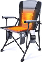 Heated Camping Chair - Fully Padded Heated Chairs Outdoor Sports, Battery NOT Included