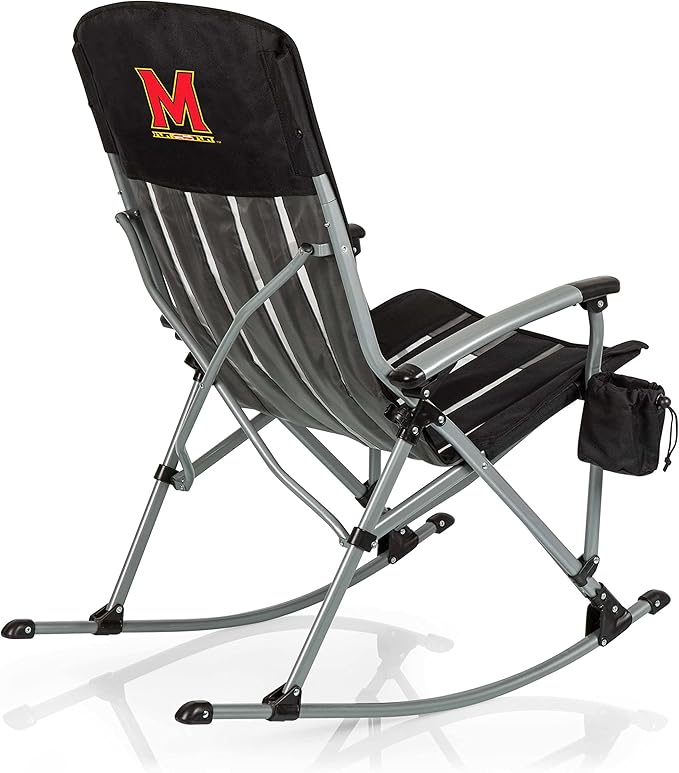 Picnic TIME NCAA Unisex-Adult NCAA Outdoor Rocking Camp Chair, XL Heavy Duty Camping Chair for Adults
