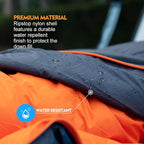 ZOOOBELIVES 10 Degree Down Sleeping Bag for Adults, 4-Season Cold-Weather Mummy Bag, Roomy Fit, 550+ Fill Power Warmth, Lightweight & Compressible for Car Camping, Backpacking & Hunting - AlpliveD1500