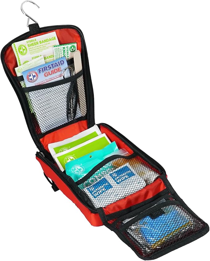 Be Smart Get Prepared 330 Piece First Aid Kit, All-Purpose: Clean, Treat, Protect Minor Cuts, Scrapes, Home, Office, Car, School, Travel, Emergency, Survival, Outdoor, Camping & Sports, FSA HSA