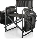 Picnic TIME NFL Unisex-Adult NFL Fusion Camping Chair with Side Table and Soft Cooler, Beach Chair for Adults, Lawn Chair